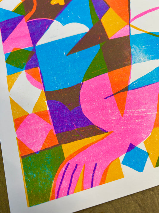 To See the Body - Risograph Art Print